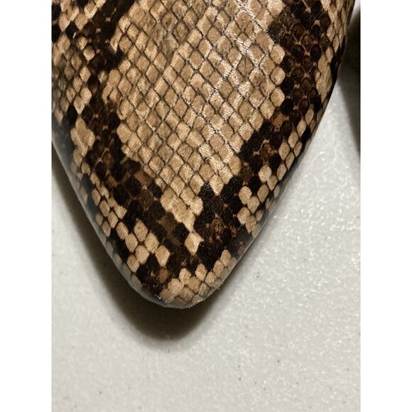Chinese Laundry Brown Snake Skin Animal Print Pumps Low Heel Shoes 9M - Picture 4 of 7